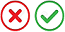 Red and Green Checkmarks