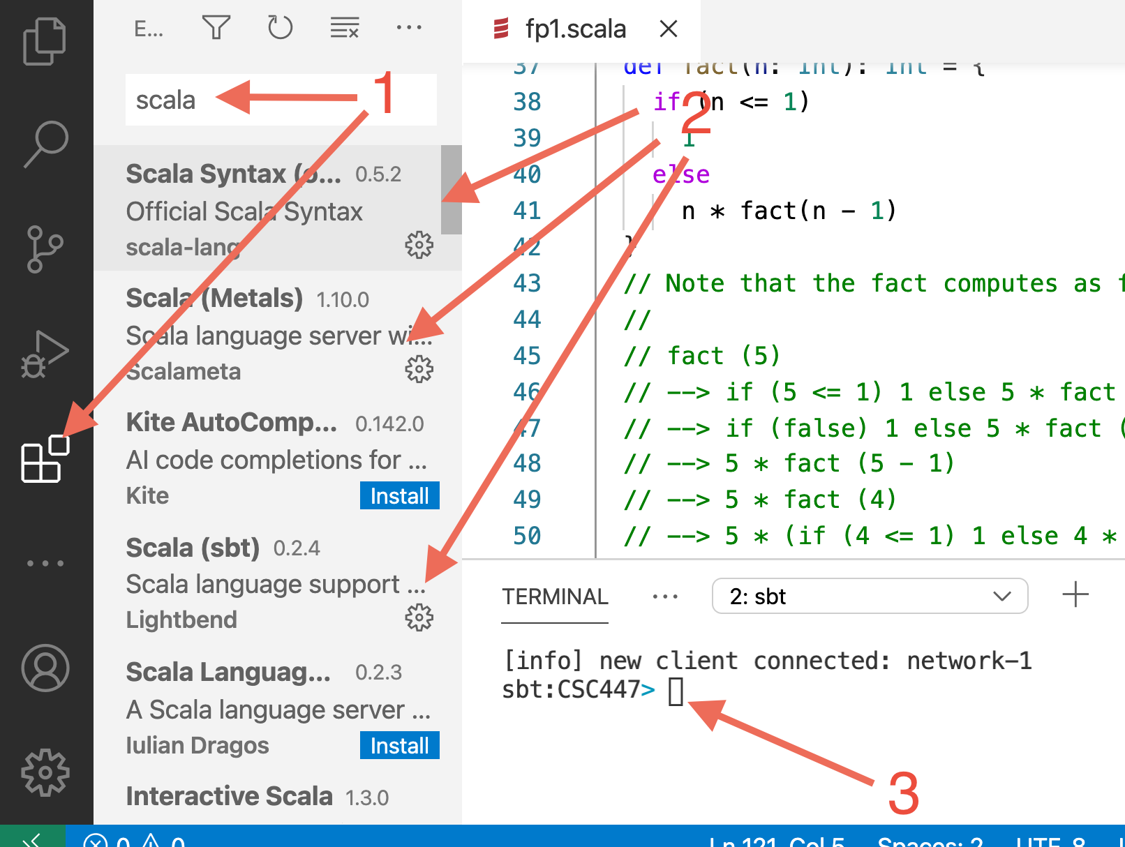 VSCode Extensions for Scala/SBT
